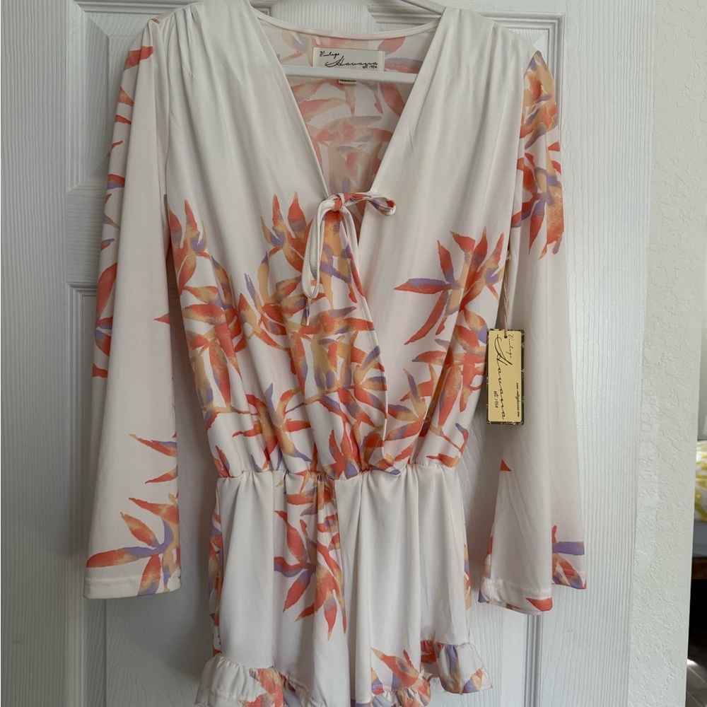 White and Multicolor Floral Dress
